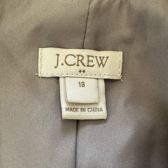J CREW FACTORY Womens Blazer Single Breasted Wool Blend Pockets Career Office 18 - Picture 6 of 12